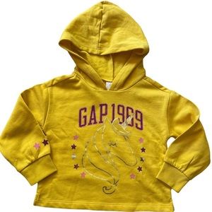 Baby Gap toddler girls  size 2 unicorn Logo hoodie - NEW
